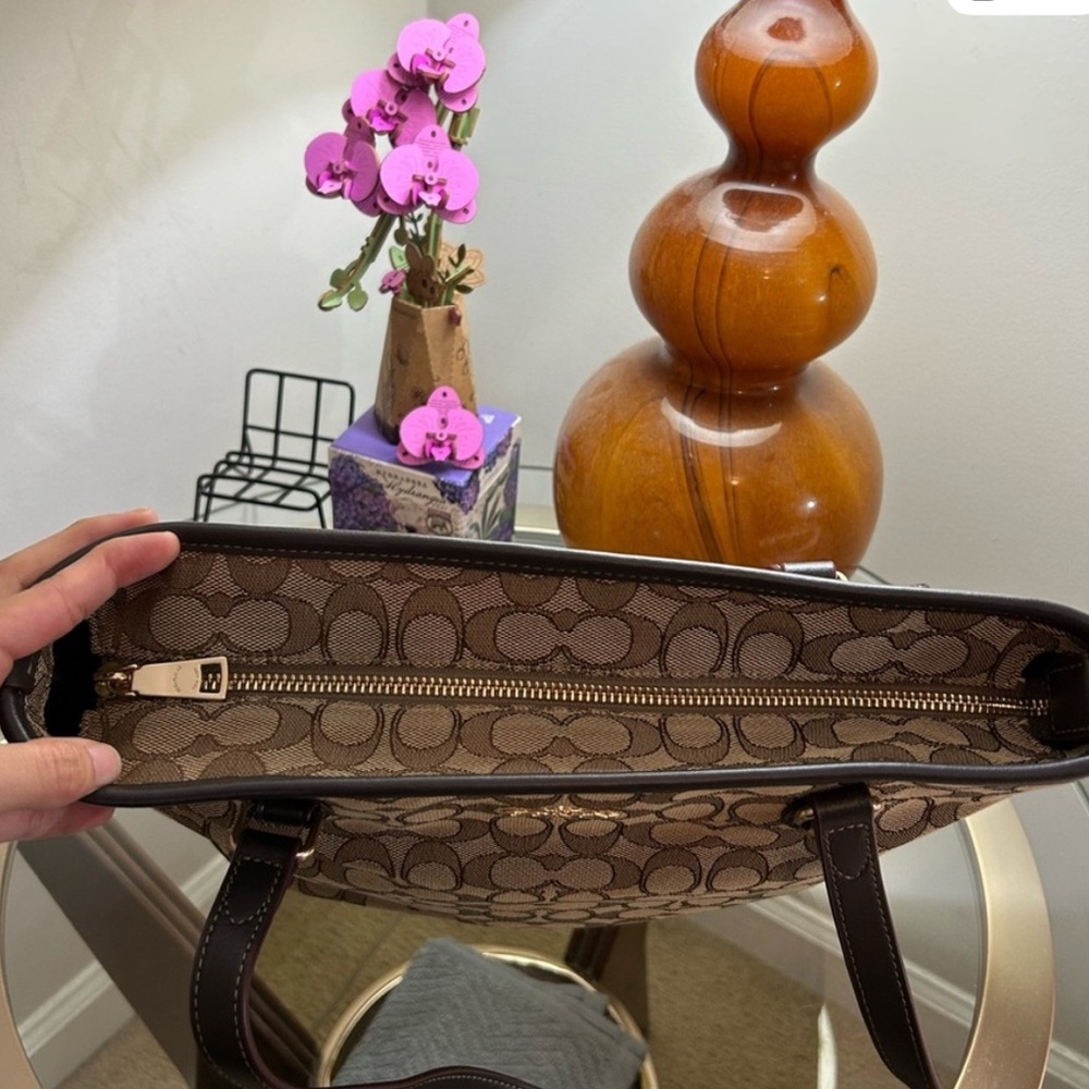 Coach Brown and Black Signature Tote - Picture 8 of 13